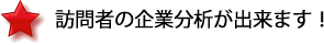 訪問者の企業分析が出来ます！